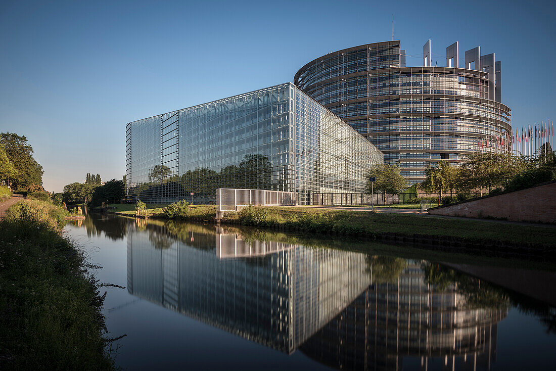 building of the European Parliament, Strasbourg, Alsace, France