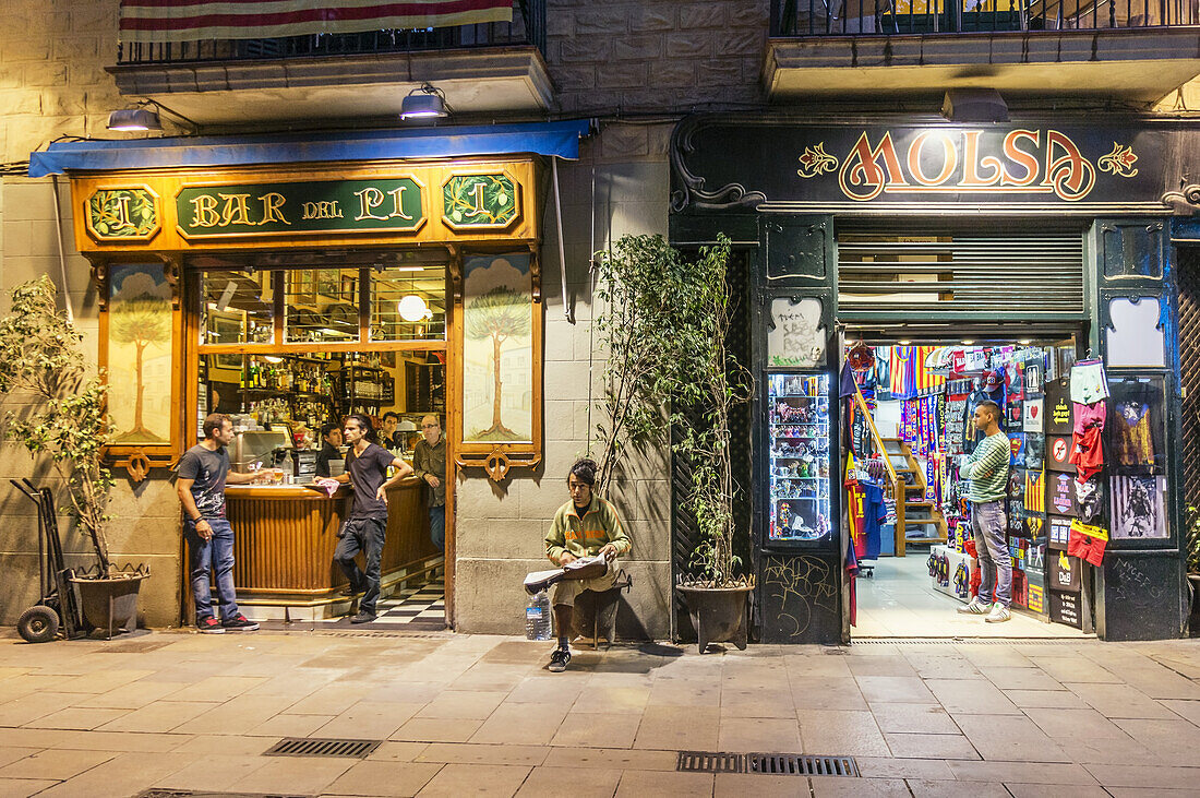 Bar del Pi, Plaça Sant Josep Oriol, Barcelona, Spain