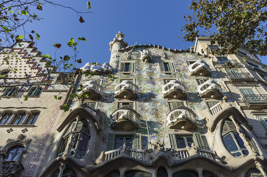 Casbatllo by Antoni Gaudi, Passeig de Gracia, Barcelona, Spain