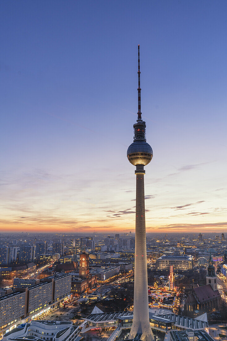 Berlin TV Tower  Fernsehturm  at Alexanderplatz East Berlin Germany