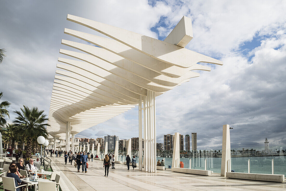 Promenade of Malaga, Andalucia, Spain