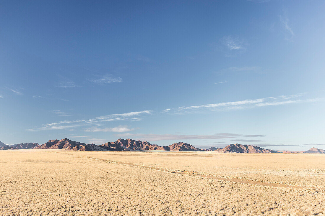 Extension hills of the Naukluft mountains near Sossusvlei in the Namib Desert, Hardap, Namibia, Africa.