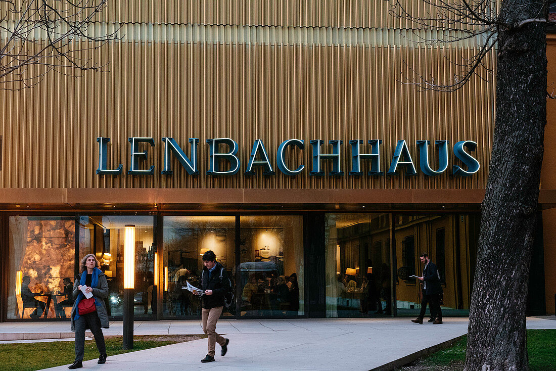 Cafe and Entrance of the Lenbachhaus Museum, Munich, Germany