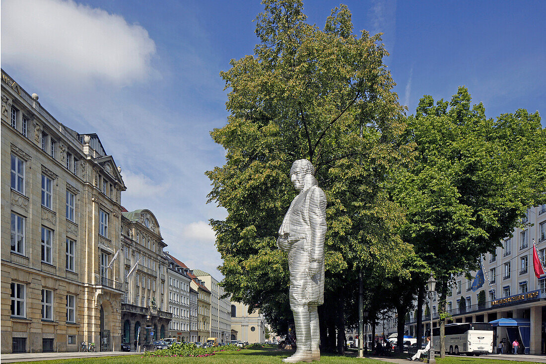 Statue of Montgelas, Promenadeplatz, Old town, Munich, Upper Bavaria, Bavaria, Germany