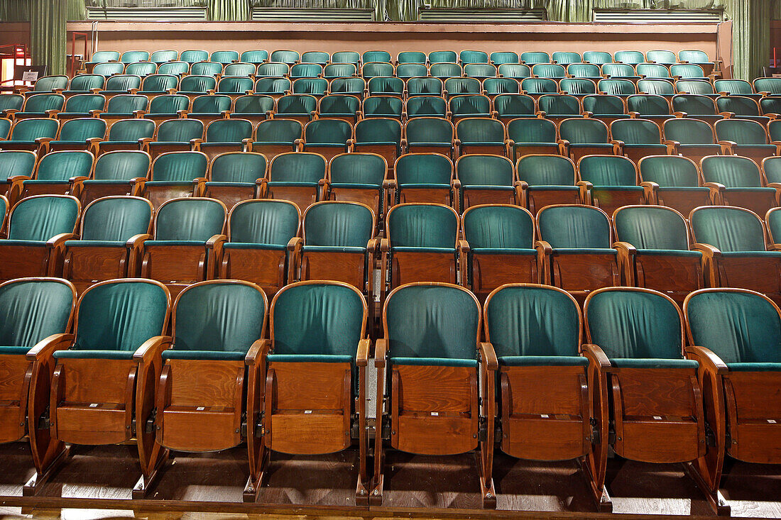 Auditorium with seats for spectators, Metropoltheater, Freimann, Munich, Upper Bavaria, Bavaria, Germany