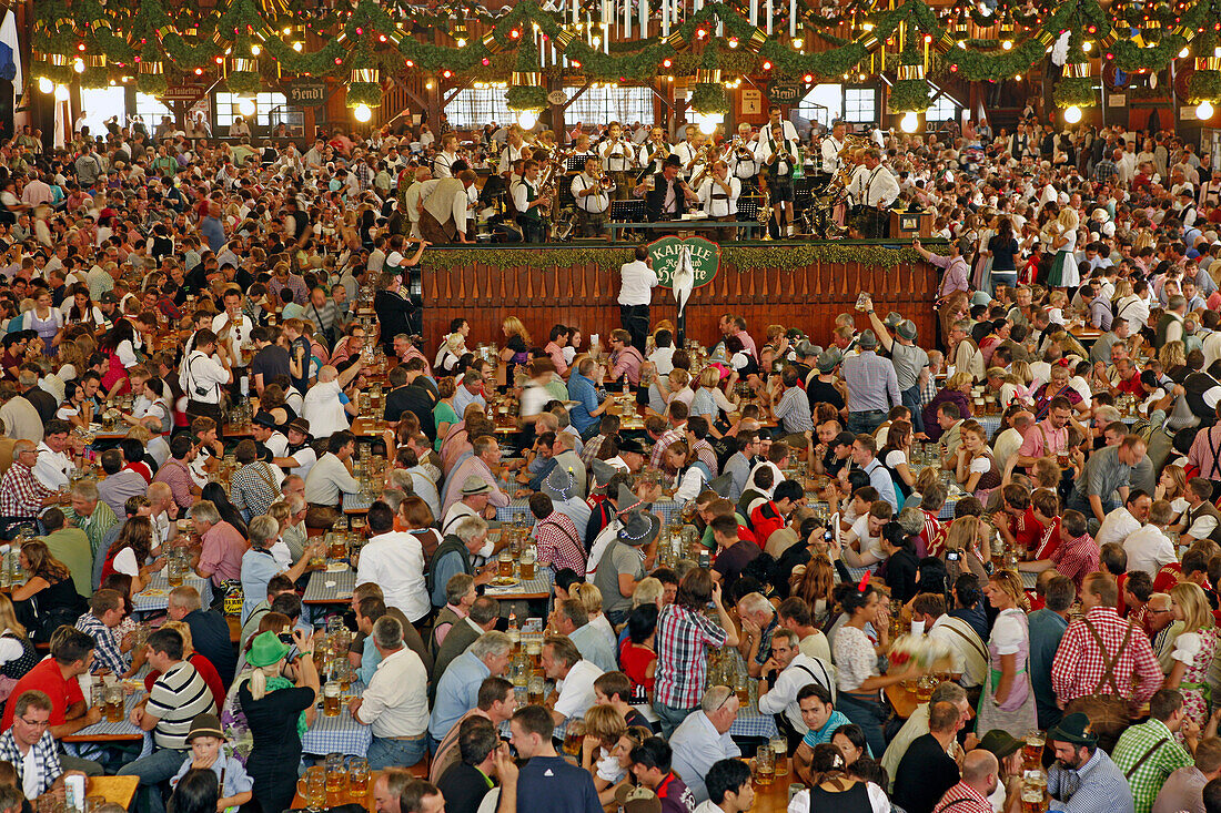 Augustiner Festzelt, Oktoberfest, München, Oberbayern, Bayern, Deutschland
