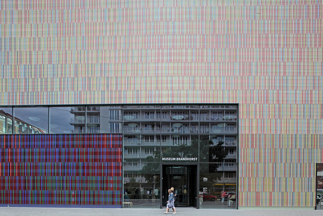 Entrance facade of Sammlung Brandhorst, Maxvorstadt, Munich, Upper Bavaria, Bavaria, Germany