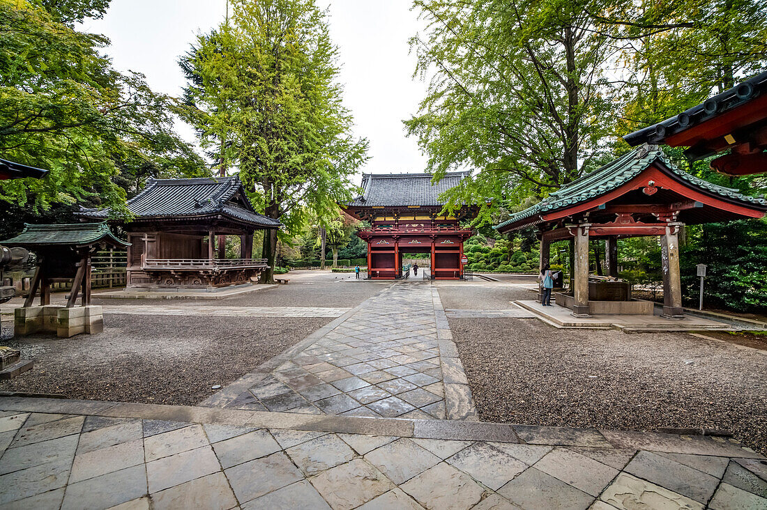 Japanese visiting Nezu-Shrine, Yanaka, Taito-ku, Tokyo, Japan