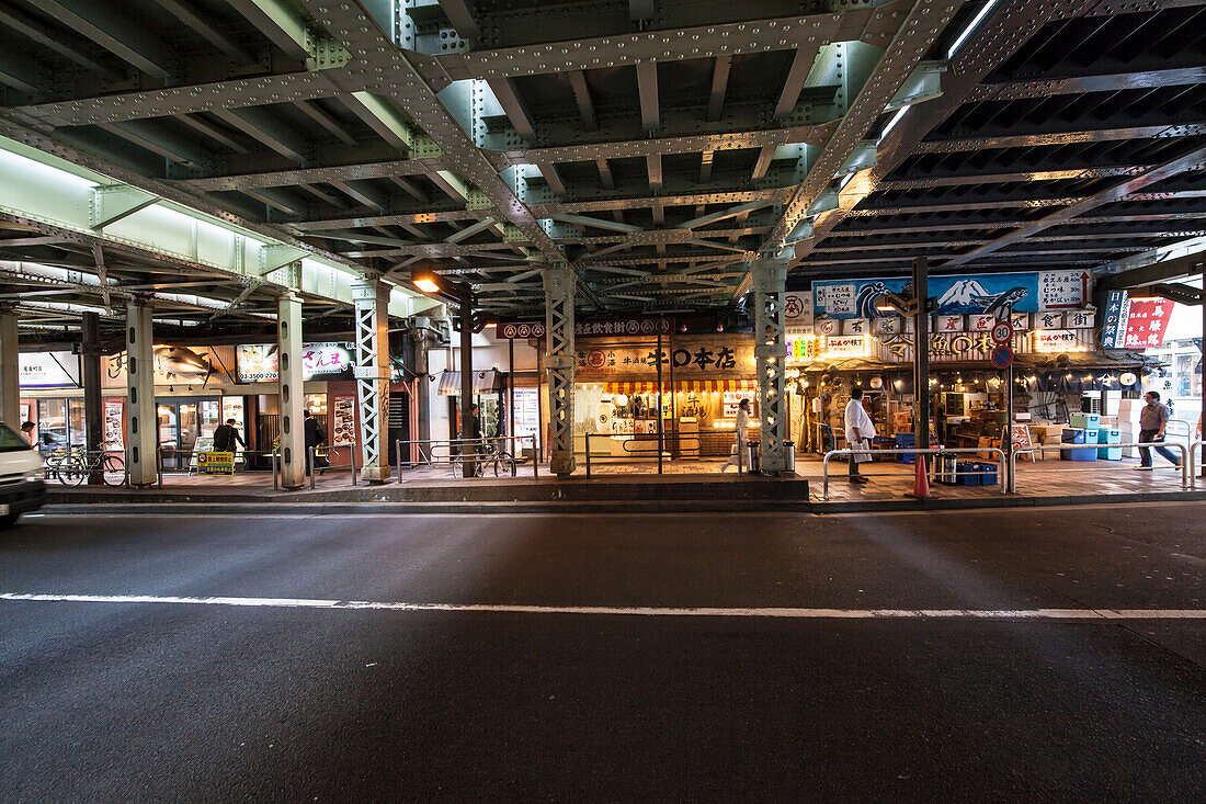 Unterführung mit Bars und Restaurants nahe der Ginza, Chiyoda-ku, Tokio, Japan