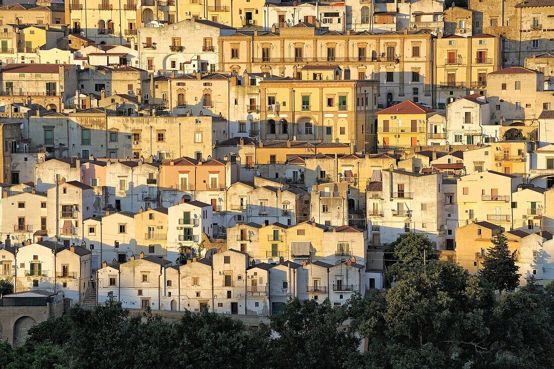 View of the town of Ferrandina, district of Matera, Basilicata, Italy, Europe.