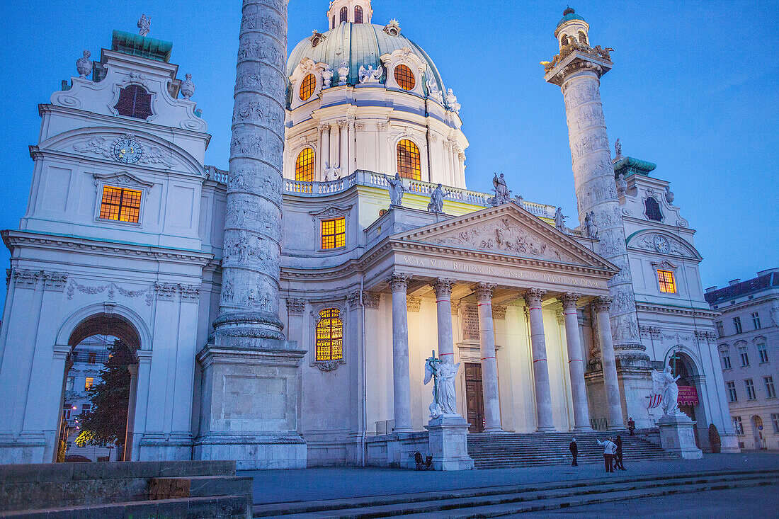 St. Charles Church or Karlskirche,Vienna, Austria, Europe.