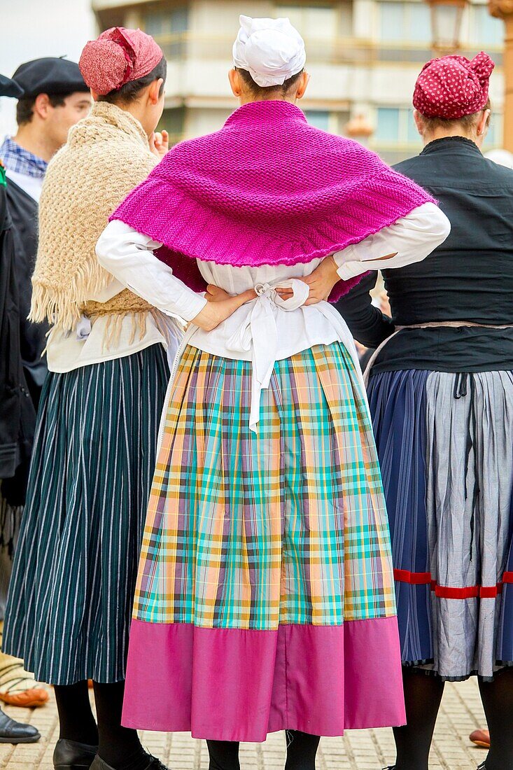 Basque dances and regional costumes, Olentzero, Christmas, Town hall, Donostia, San Sebastian, Gipuzkoa, Basque Country, Spain, Europe