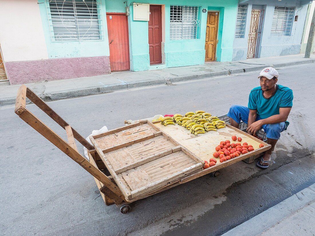 Fruit vendor, Santiago de Cuba.