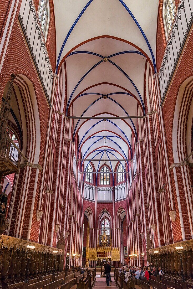 The minster in Bad Doberan near Rostock. A masterpiece build in north german brick high gothic style. Europe,Germany, Rostock.