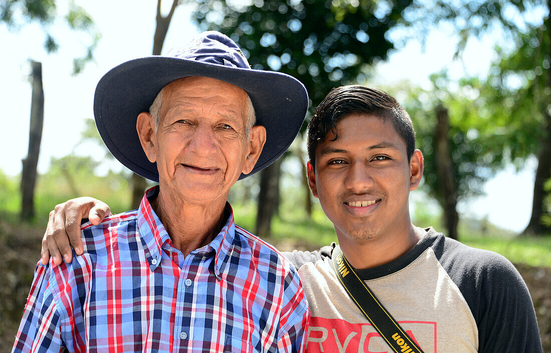 Grandpa with grandson in Costa Rica