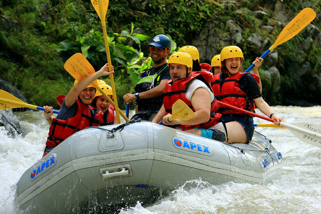 Rafting at Pacuare River between Turrialba and Limon, in the Center, Costa Rica