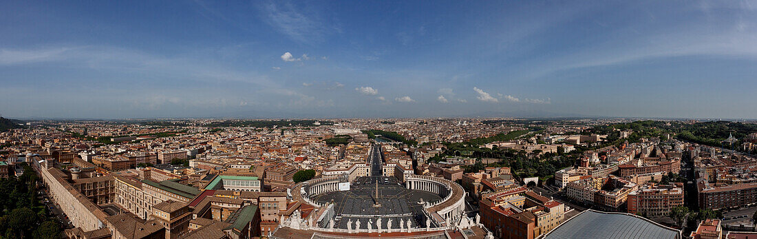 Panorama, Piazza San Pietro, Rome, Italy, Summer, Outlook, Vatican, Square
