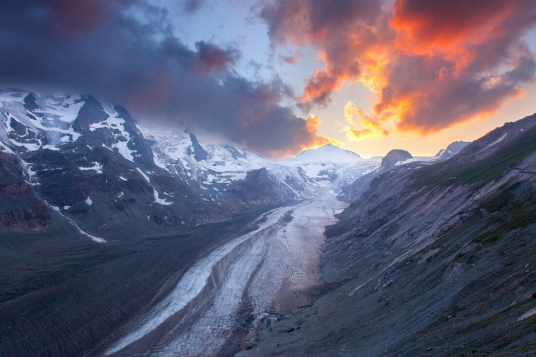 Gletscher, Sonnenuntergang, Grossglockner, Hohe Tauern, Alpen, Österreich