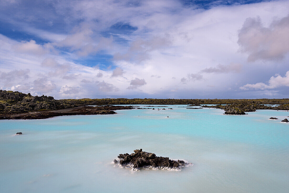 Blaue Lagune, Bucht, See, Thermalfreibad, Grindavík, Reykjanes, Island, Europa