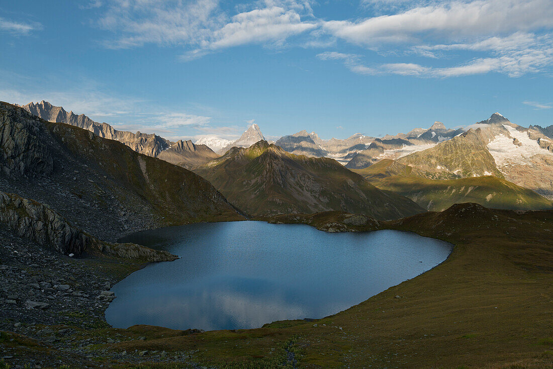 Lacs de Fenêtre, Grand Golliat, Grandes Jorasses, Wallis, Schweiz