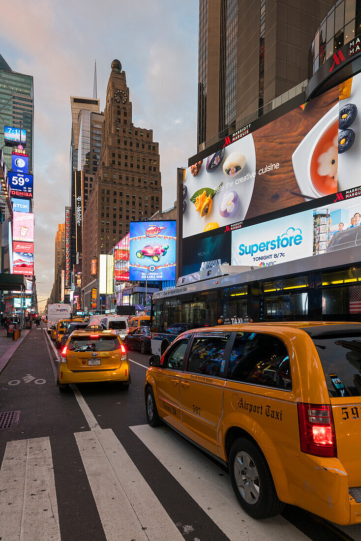 Taxi, 7th Avenue, Times Square, Manhattan, New York City, USA