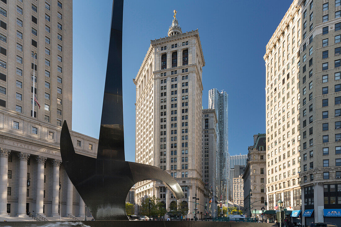 Foley Square Fountain, Manhattan, New York City, New York, USA