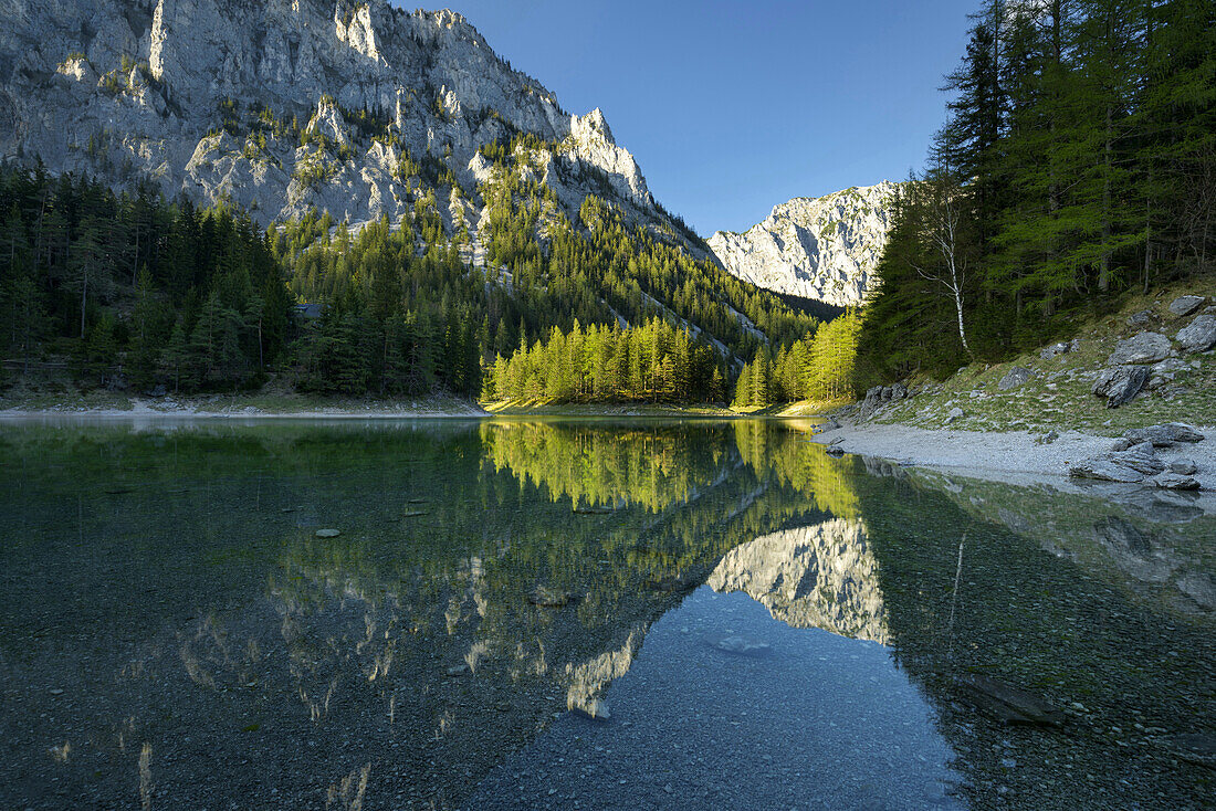 Green lake, Oberort, Hochschwab region, Styria, Austria