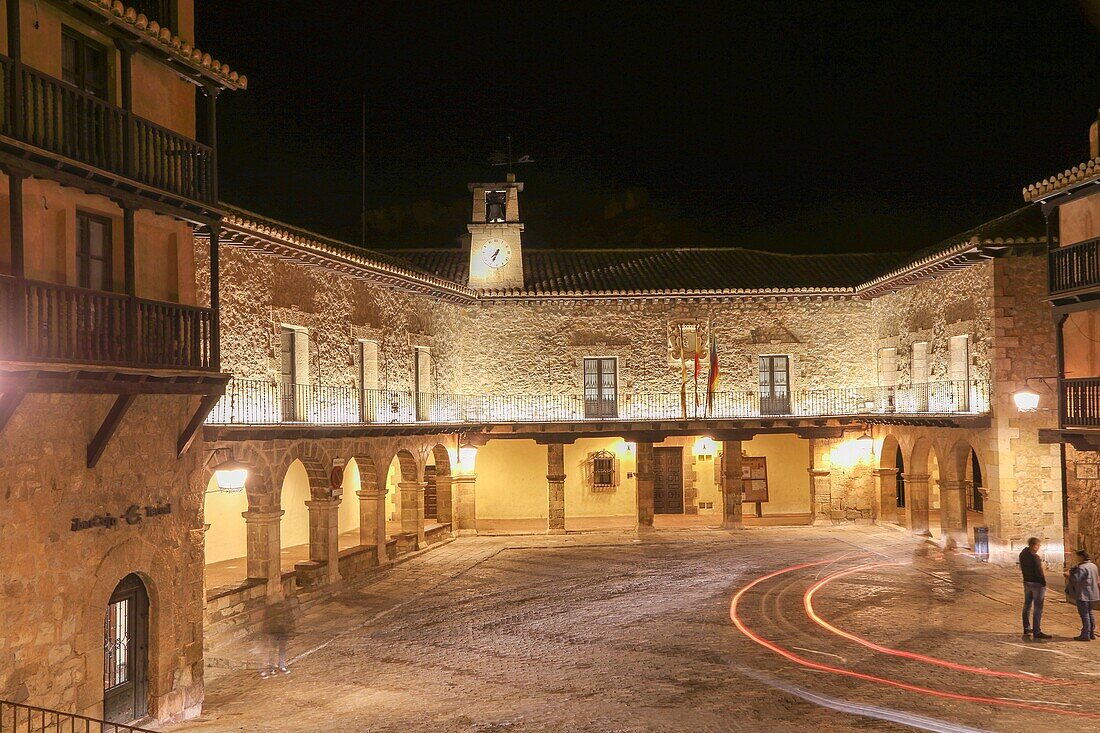 Albarracin by night panorama, Aragon,Teruel. One of the Spain´s prettiest villages.