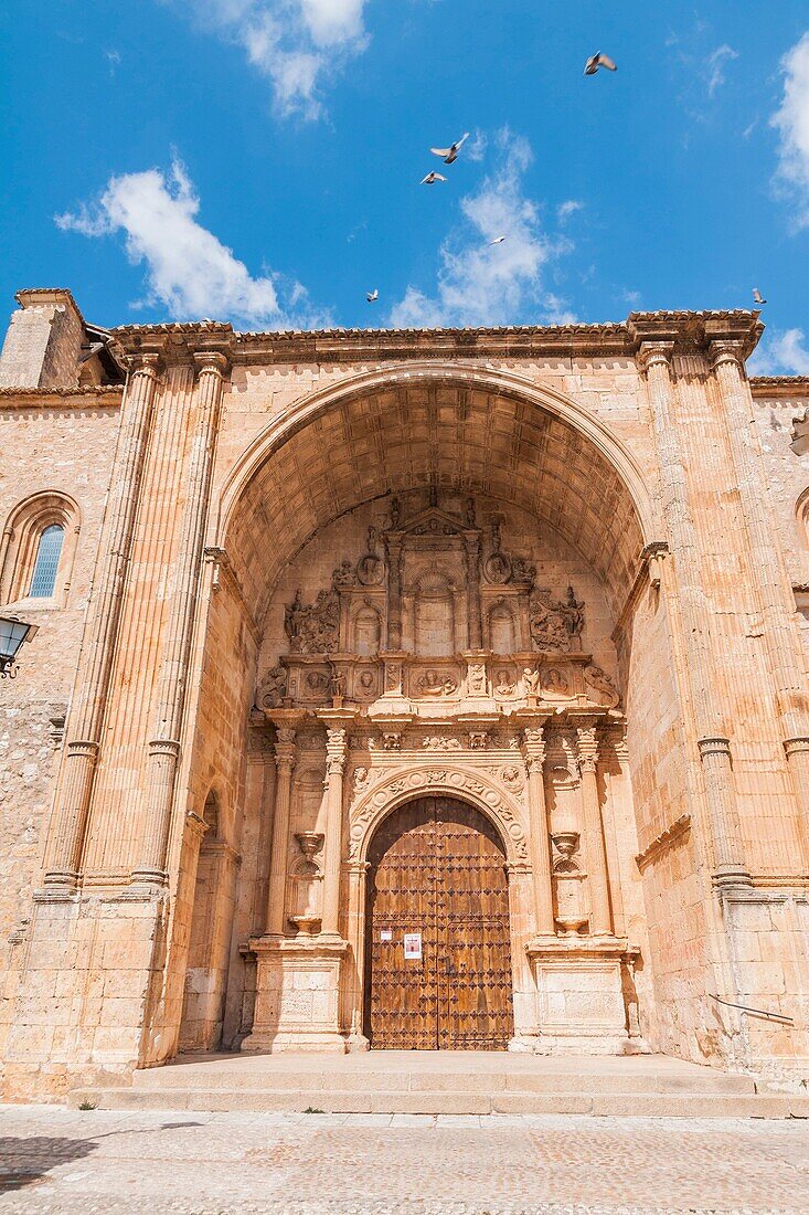 Iglesia de Santa María Church, Alarcón, Cuenca province, Castile la Mancha, Spain. Historic and Artistic Heritage.