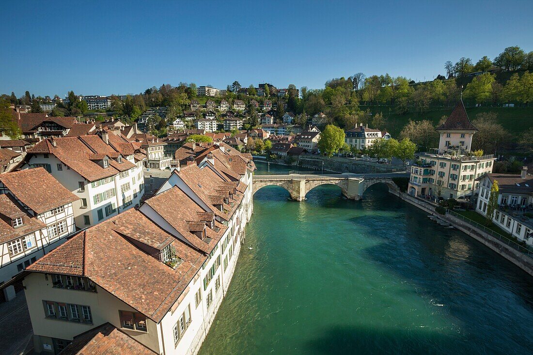 Morning in Bern, Switzerland. A view from Nydegg bridge.