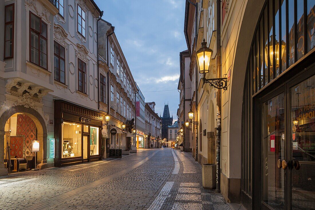 Dawn in Prague old town, Czech Republic.