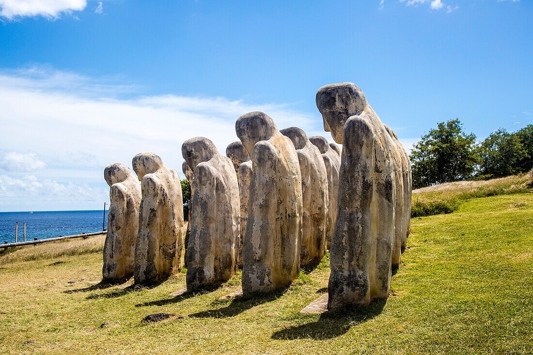 Memorial of L'anse Cafard, in Le Diamant, Martinique. This memorial is a Monument built to commemorating a shipwrecked that had many slaves on the boat Martinique.