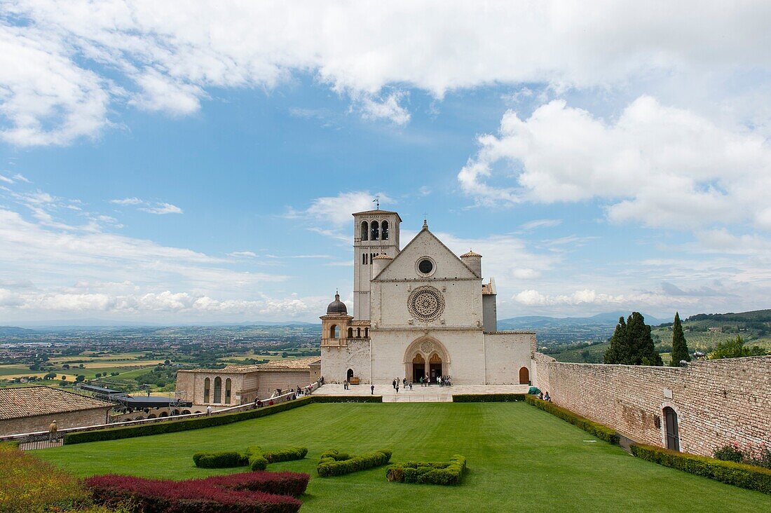 The Papal Basilica of St. Francis of Assisi is the mother church of the Roman Catholic Order of Friars Minor (commonly known as the Franciscan Order) in Assisi, Italy.