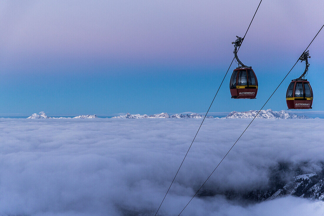 Skigondeln über den Wolken, Kaprun, Salzburg, Österreich