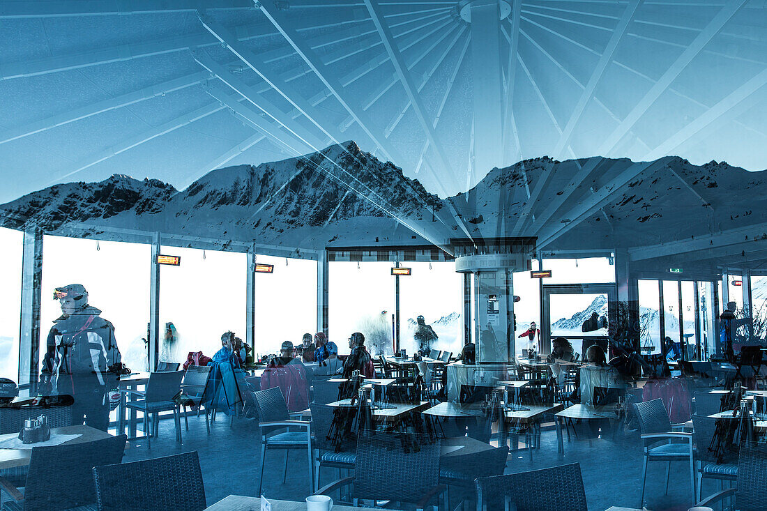 Restaurant in the mountains, Kaprun, Salzburg, Austria