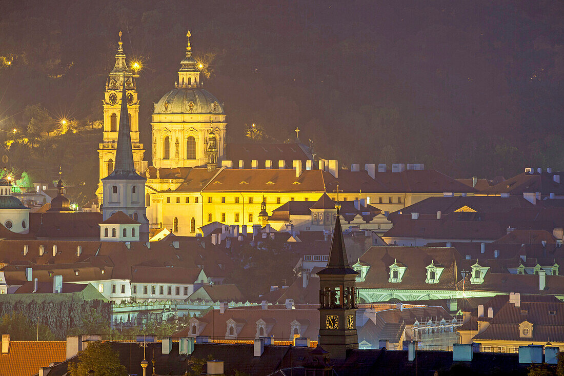 Night at Mala Strana in Prague, Czech Republic.