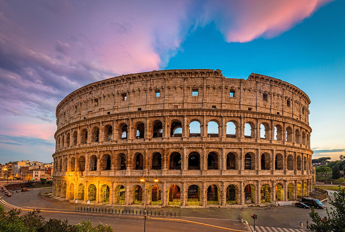 The Colosseum, or the Coliseum, originally the Amphitheatrum Flavium (English: Flavian Amphitheatre, Italian: Anfiteatro Flavio or Colosseo), the largest amphitheatre in the world, is an elliptical amphitheatre in the centre of the city of Rome, Italy, th