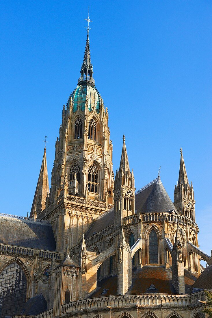 Bayeux, Kathedrale Notre-Dame, Normandie, Calvados, Région Basse-Normandie, Frankreich, Europa.