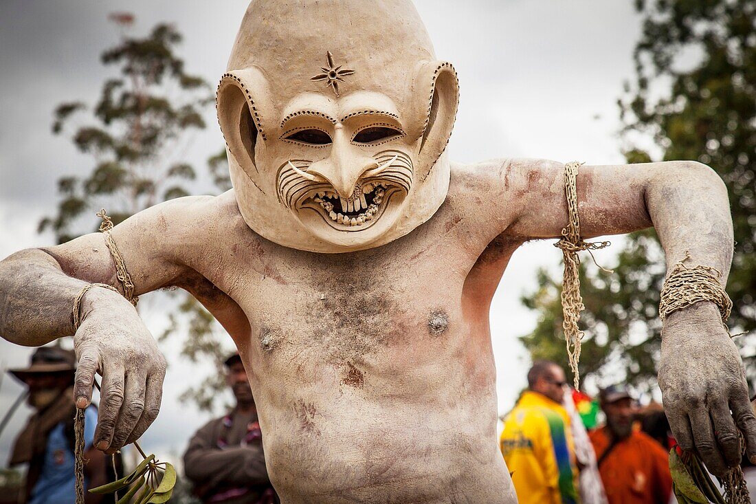 Mudman, Goroka festival, 140 ethnic tribes come together for three day Sing sing, Goroka, Eastern Highlands, Papua New Guinea.