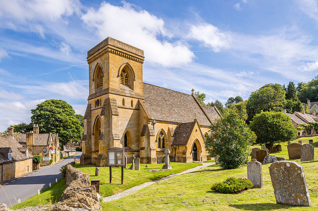 St Barnabas Church at Snowshill, Cotswolds, Gloucestershire, England, United Kingdom, Europe.