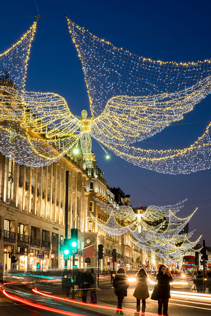 Christmas lights 2016, Regent Street, London, England, United Kingdom, Europe