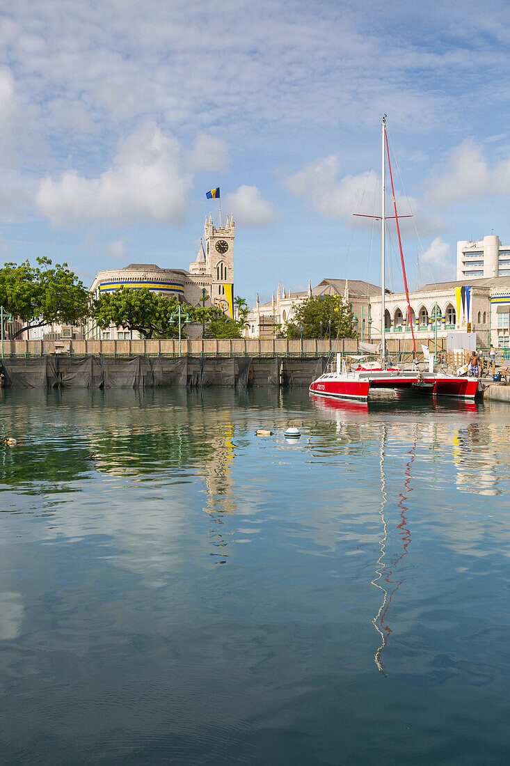 Parliament Building and Constitution River, Bridgetown, St. Michael, Barbados, West Indies, Caribbean, Central America