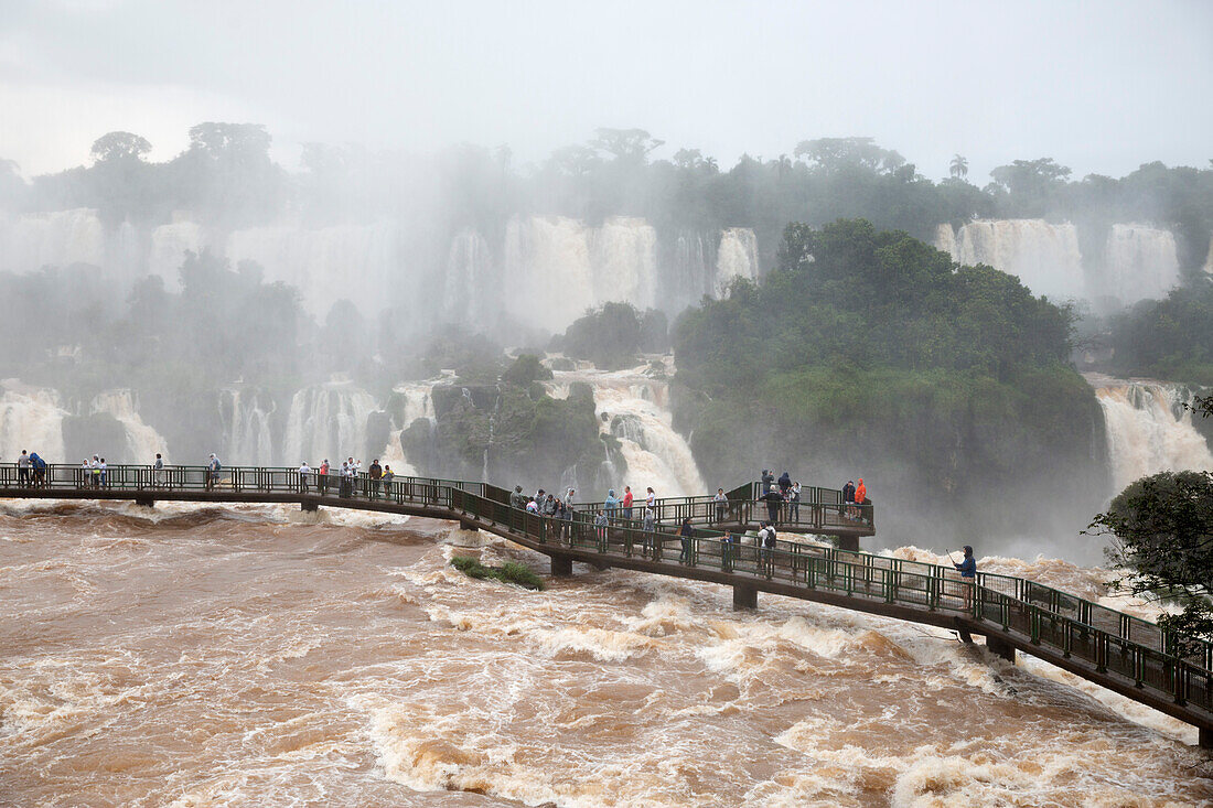 Iguazu Falls from Brazilian side, Iguazu National Park, UNESCO World Heritage Site, Brazil, South America