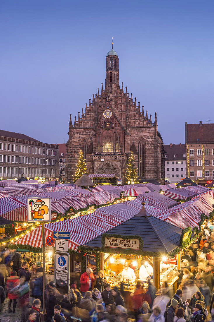 Christmas Market , Christkindlesmarkt,  Hauptplatz, Nuremberg , NÃ¼rnberg, Germany