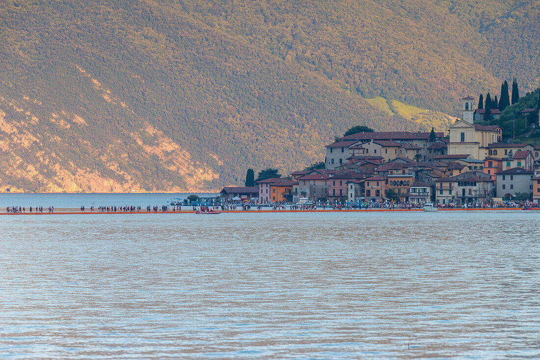 The Floating Piers in Iseo Lake , Italy, Europe