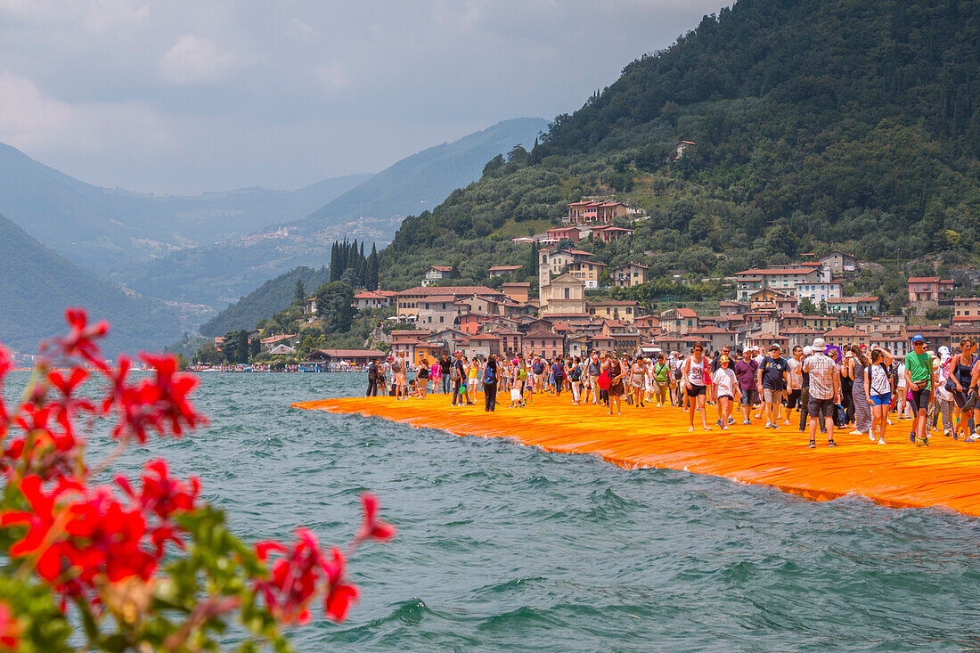 The Floating Piers in Iseo Lake , Italy, Europe