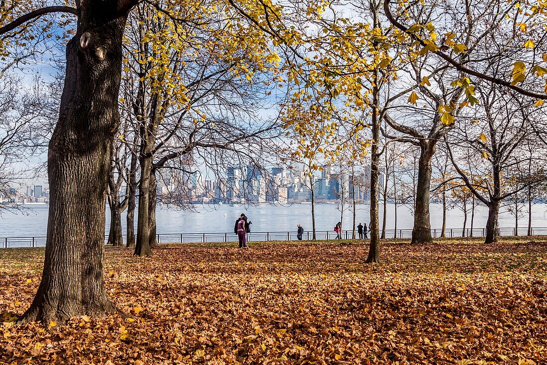 Skyline from Ellis Island, New York, Manhattan, United States of America