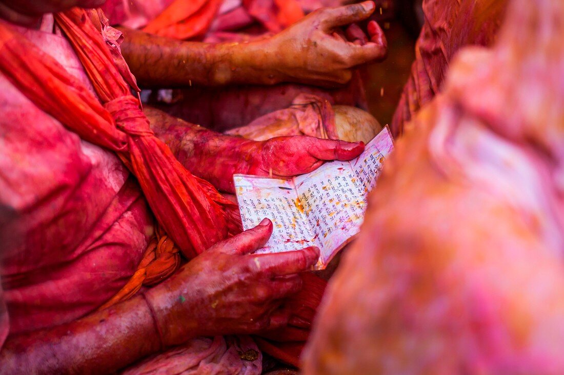 Asia, India, Uttar Pradesh, Nandgaon, Holi festival of Colors