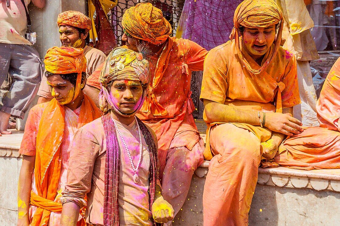 Asia, India, Uttar Pradesh, Nandgaon, Holi festival of Colors