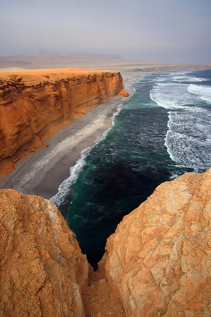 the high reefs of the Paracas peninsula on the coast of Peru diving in the Atlantic Ocean South America
